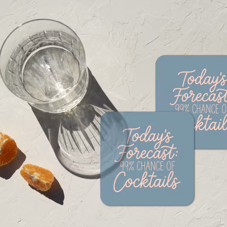 Onderzetter - Today's Forecast - Cocktails - Blauw — 3