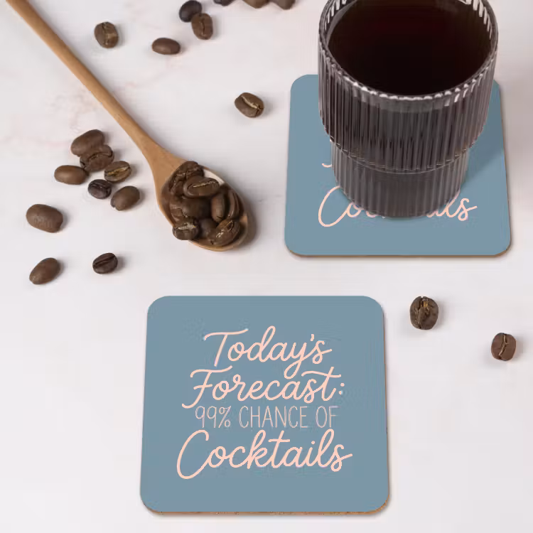 Onderzetter - Today's Forecast - Cocktails - Blauw — 4