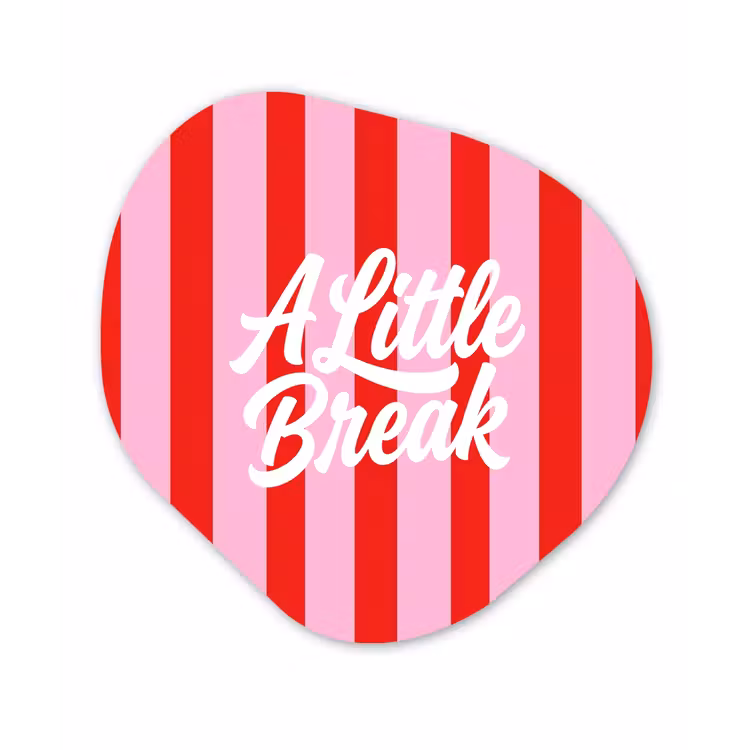 Organisch schilderij - Forex - A Little Break - Strepen - Rood - Roze — 1