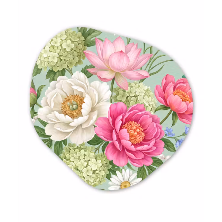 Organisch schilderij - Forex - Bloemen - Patroon - Botanisch - Groen — 1