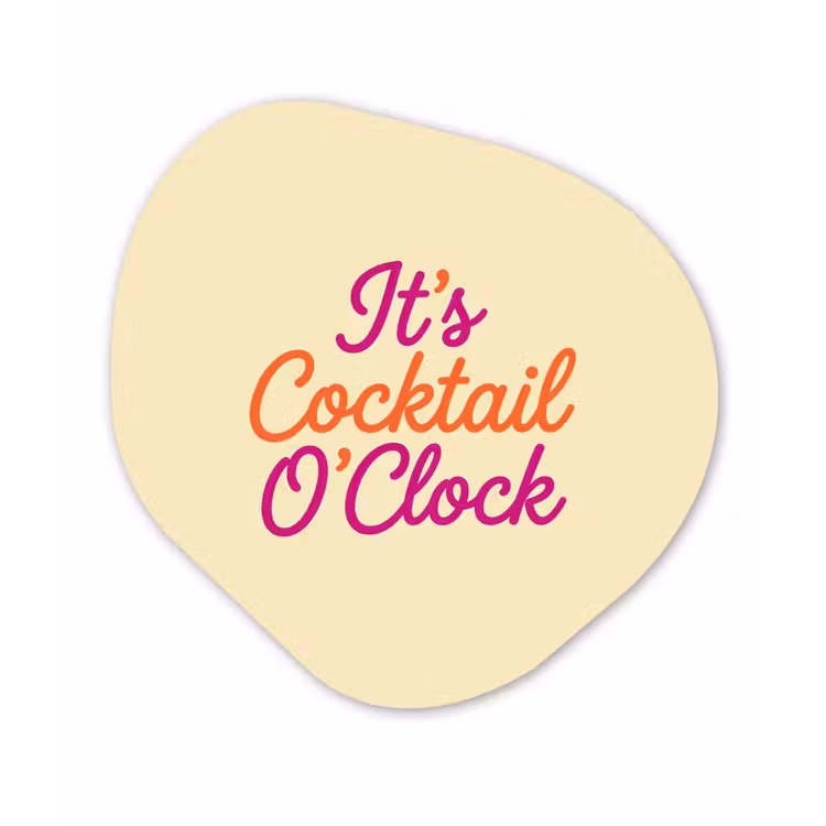 Organisch schilderij - Forex - Cocktail O'Clock - Geel - Retro — 1
