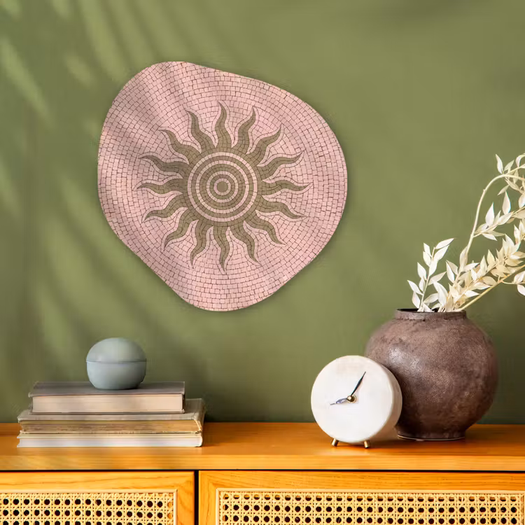 Organisch schilderij - Forex - Mozaïek - Zon - Patroon - Klassiek - Roze — 2