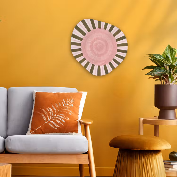 Organisch schilderij - Forex - Patroon - Cirkel - Stralen - Abstract - Roze — 3