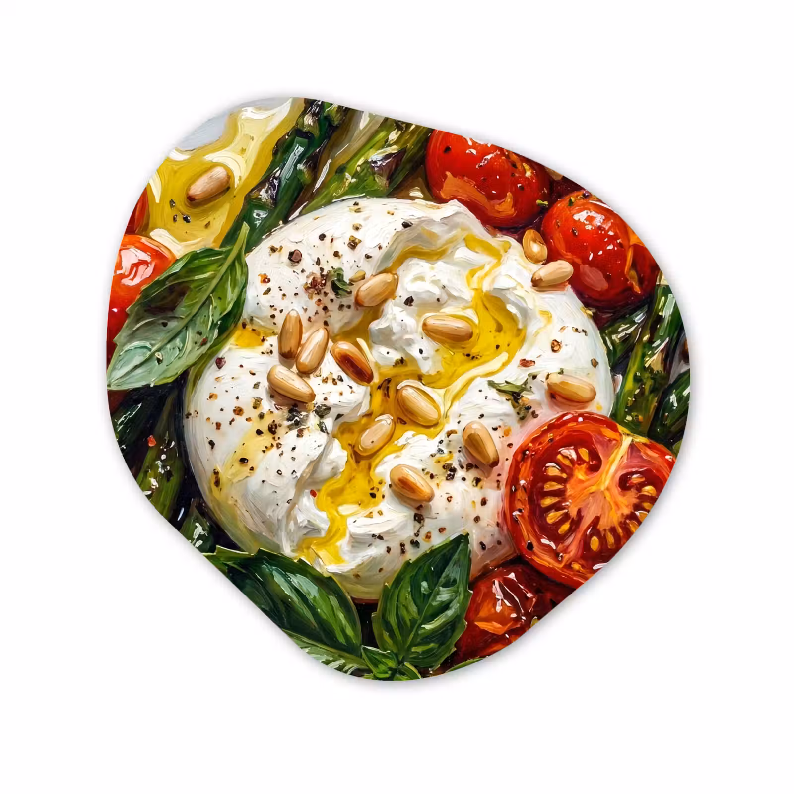 Organisch schilderij - Forex - Eten - Groenten - Kaas - Modern - Vers — 1