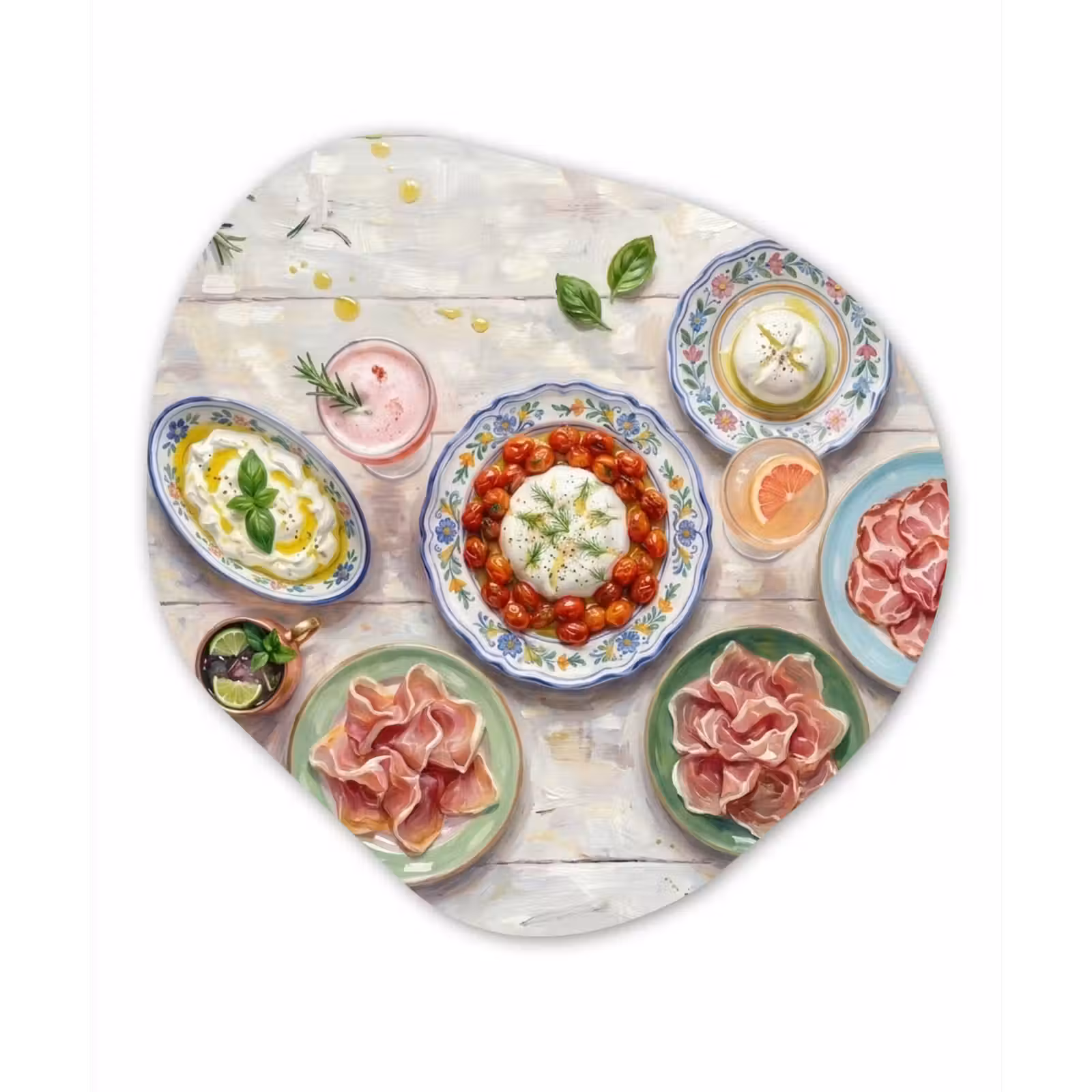 Organisch schilderij - Forex - Eten - Tafel - Divers - Modern — 1
