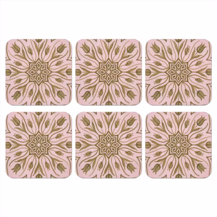 Onderzetter - Patroon - Mandala - Decoratie - Abstract - Groen — 1