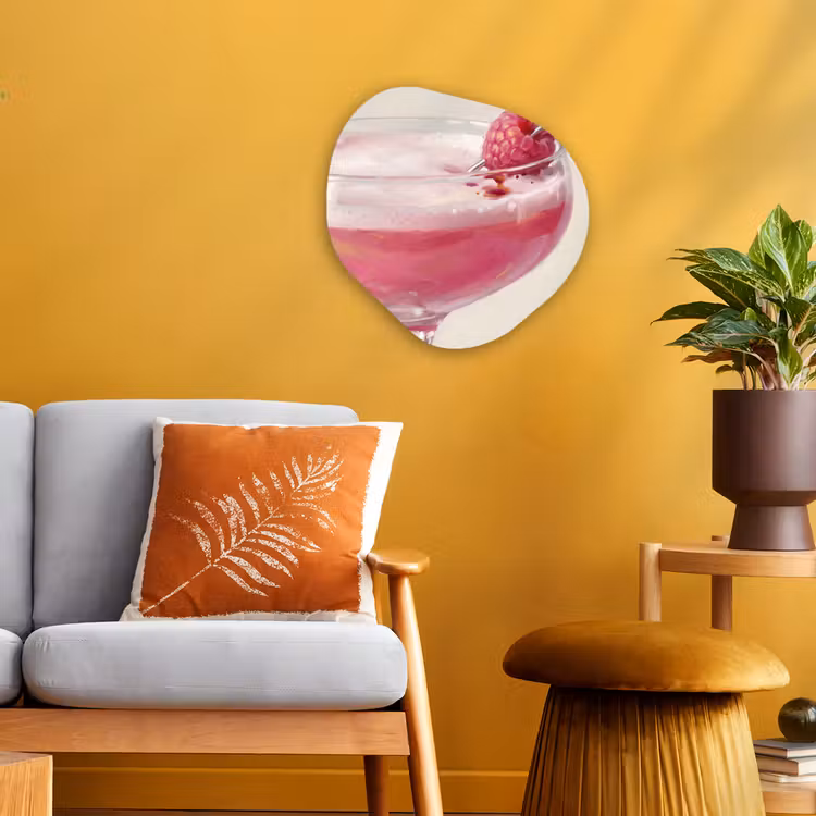 Organisch schilderij - Forex - Cocktail - Framboos - Drank - Modern - Roze — 3