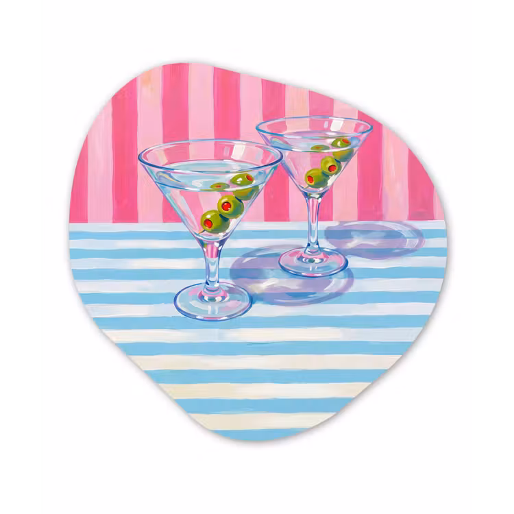 Organisch schilderij - Forex - Cocktail - Olijven - Kunst - Modern - Roze — 1