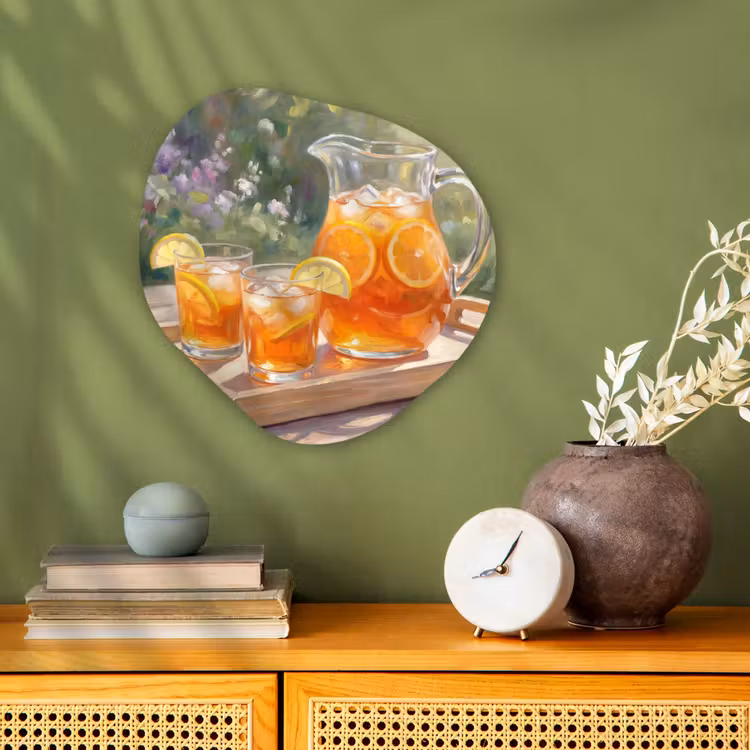 Organisch schilderij - Forex - Drank - Citroen - Zomer - Tuin - Geel — 2