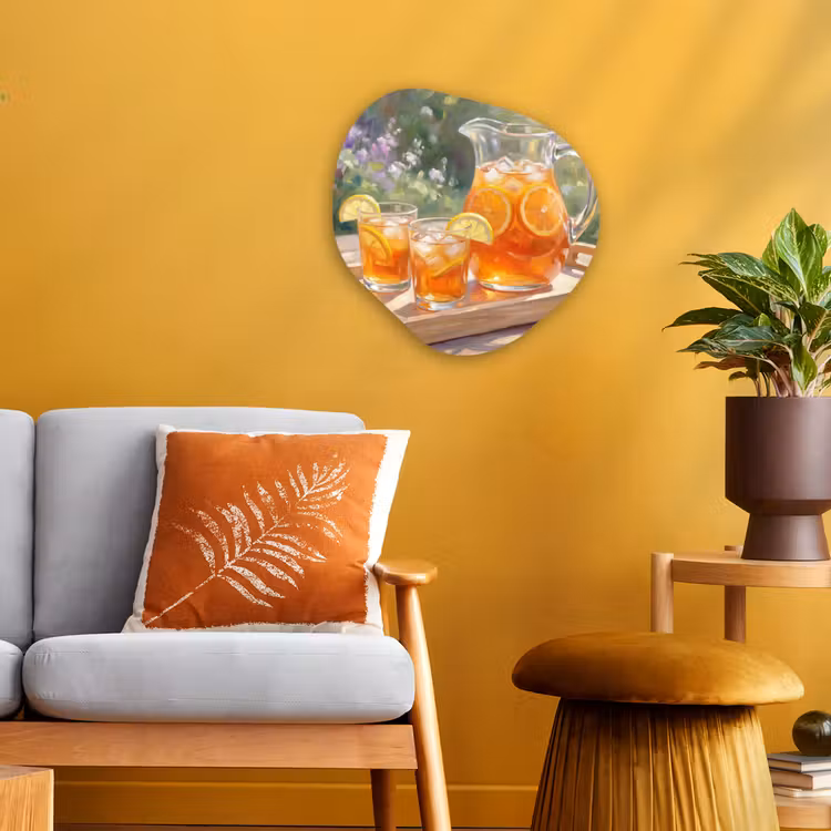 Organisch schilderij - Forex - Drank - Citroen - Zomer - Tuin - Geel — 3