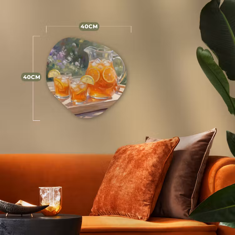 Organisch schilderij - Forex - Drank - Citroen - Zomer - Tuin - Geel — 4