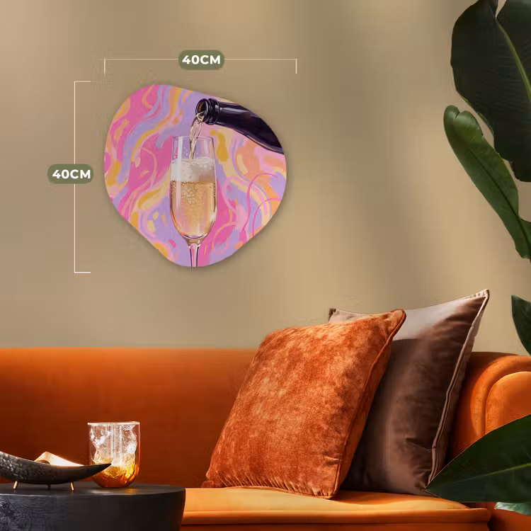 Organisch schilderij - Forex - Drank - Inschenken - Feest - Abstract - Roze — 4