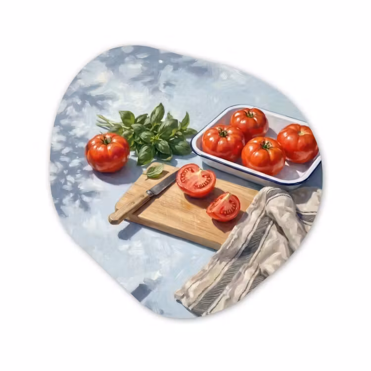 Organisch schilderij - Forex - Eten - Keuken - Ingrediënten - Stillleven - Rood — 1