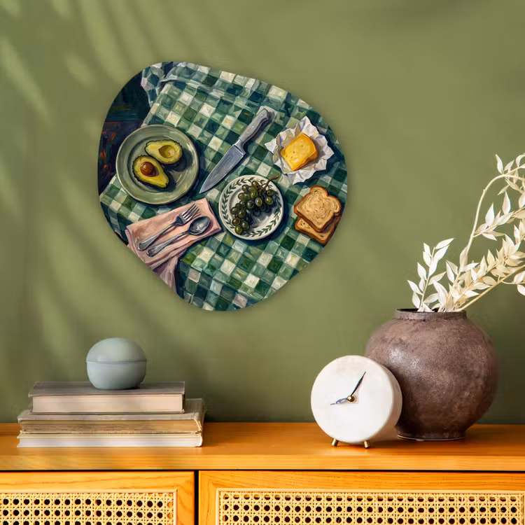 Organisch schilderij - Forex - Eten - Ontbijt - Tafel - Modern - Groen — 2