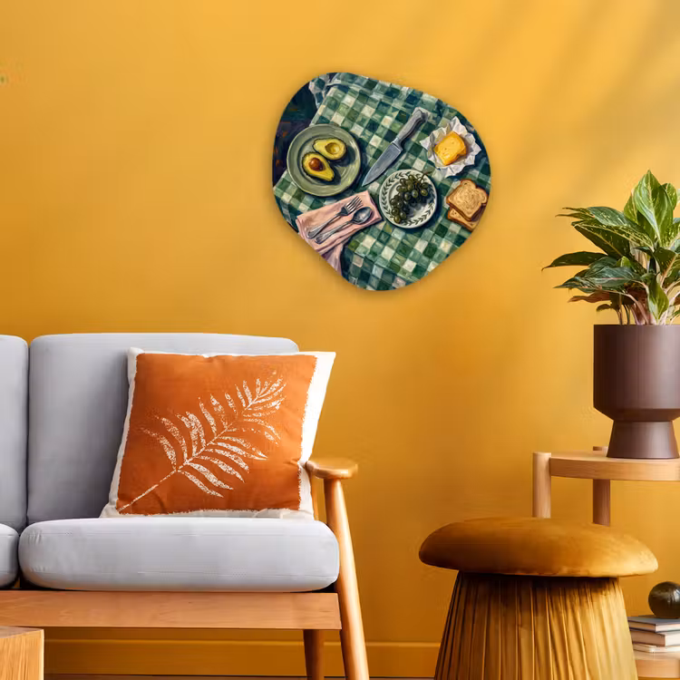 Organisch schilderij - Forex - Eten - Ontbijt - Tafel - Modern - Groen — 3
