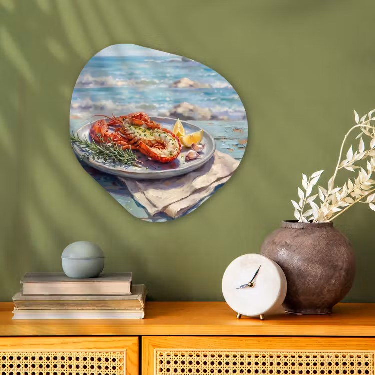 Organisch schilderij - Forex - Eten - Zee - Kust - Modern - Blauw — 2