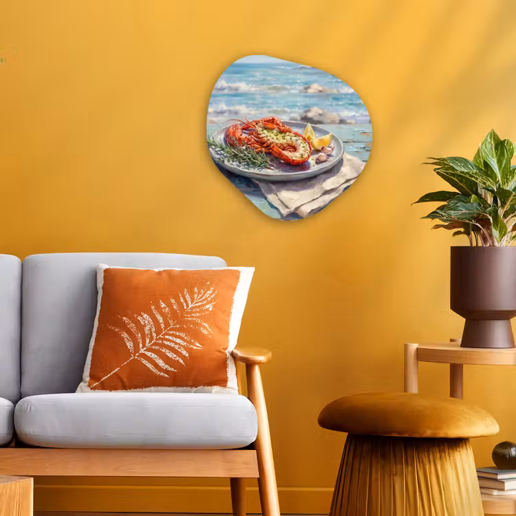 Organisch schilderij - Forex - Eten - Zee - Kust - Modern - Blauw — 3