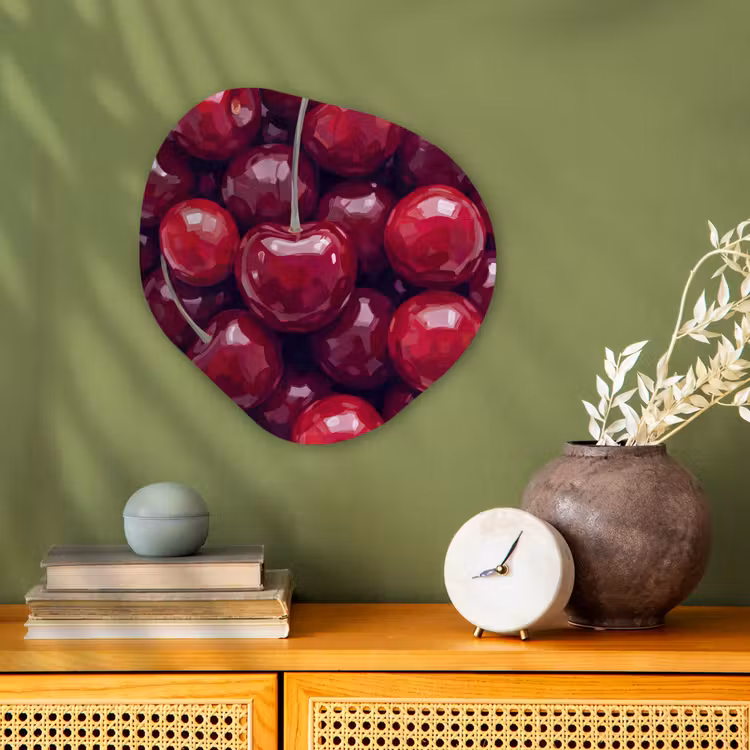 Organisch schilderij - Forex - Fruit - Kersen - Eten - Modern - Rood — 2