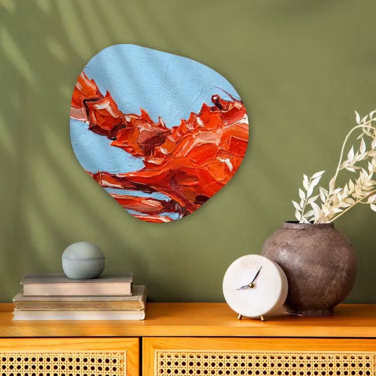 Organisch schilderij - Forex - Krab - Zee - Dieren - Abstract - Rood — 2