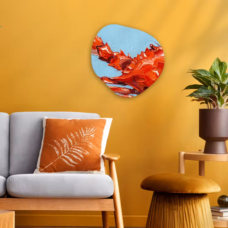 Organisch schilderij - Forex - Krab - Zee - Dieren - Abstract - Rood — 3