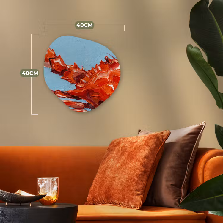 Organisch schilderij - Forex - Krab - Zee - Dieren - Abstract - Rood — 4