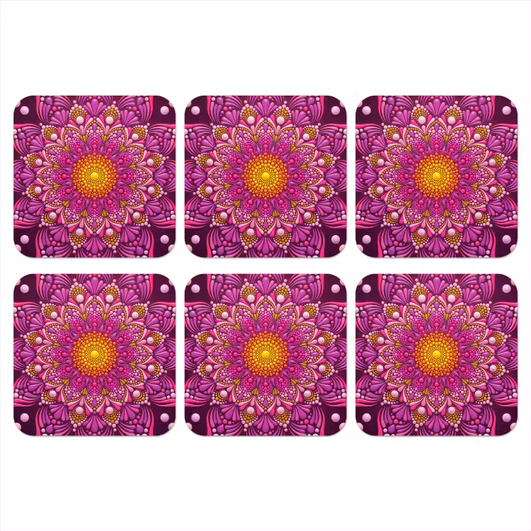 Onderzetter - Patroon - Stippen - Abstract - Kleurrijk — 1