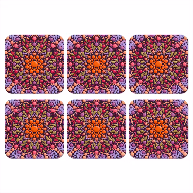 Onderzetter - Patroon - Stippen - Abstract - Modern - Kleurrijk — 1