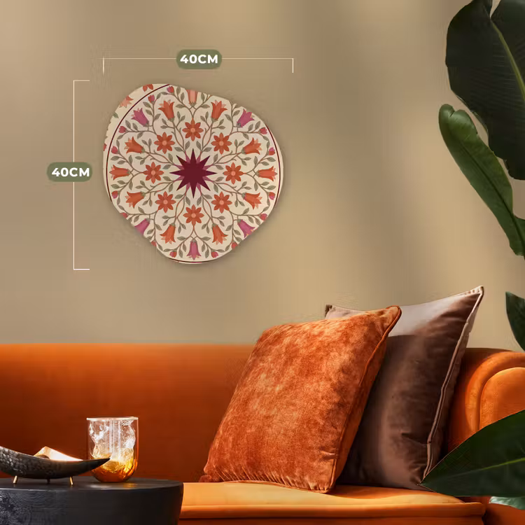 Organisch schilderij - Forex - Bloemen - Mandala - Decoratief - Rood — 4