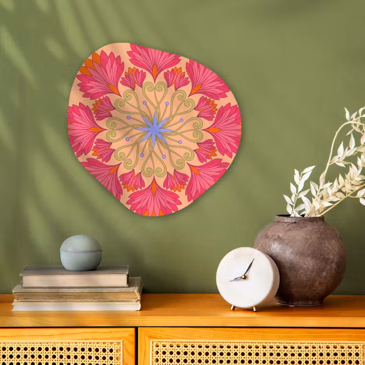 Organisch schilderij - Forex - Bloemen - Patroon - Abstract - Roze - Decoratief — 2