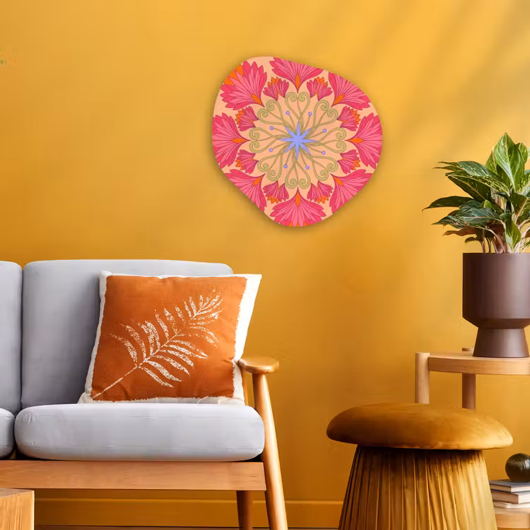 Organisch schilderij - Forex - Bloemen - Patroon - Abstract - Roze - Decoratief — 3