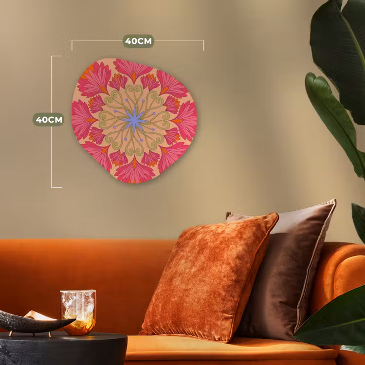 Organisch schilderij - Forex - Bloemen - Patroon - Abstract - Roze - Decoratief — 4
