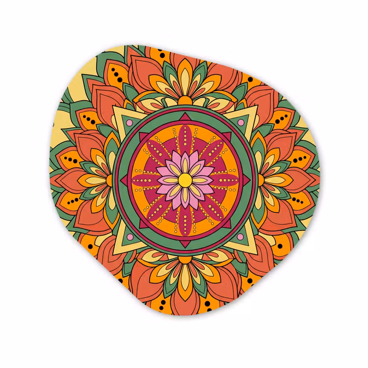 Organisch schilderij - Forex - Mandala - Bloemen - Abstract - Kleurrijk — 1