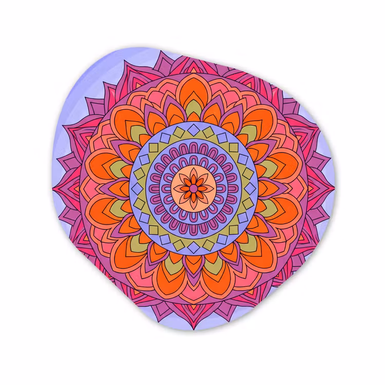 Organisch schilderij - Forex - Mandala - Cirkel - Abstract - Kleurrijk - Patroon — 1