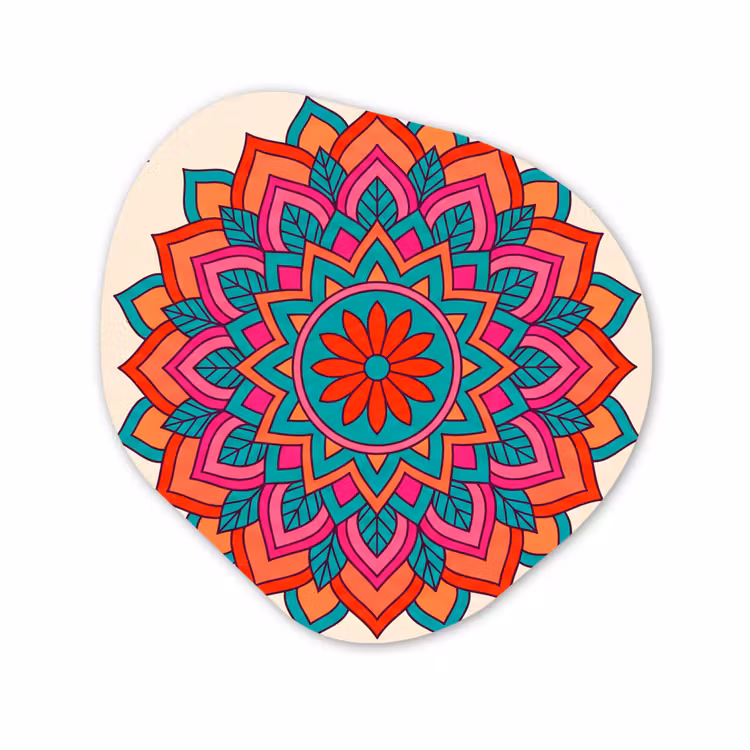 Organisch schilderij - Forex - Mandala - Patroon - Abstract - Kleurrijk - Modern — 1