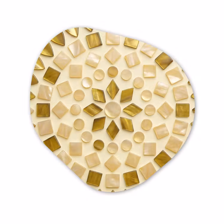 Organisch schilderij - Forex - Patroon - Vormen - Mozaïek - Abstract - Goud — 1