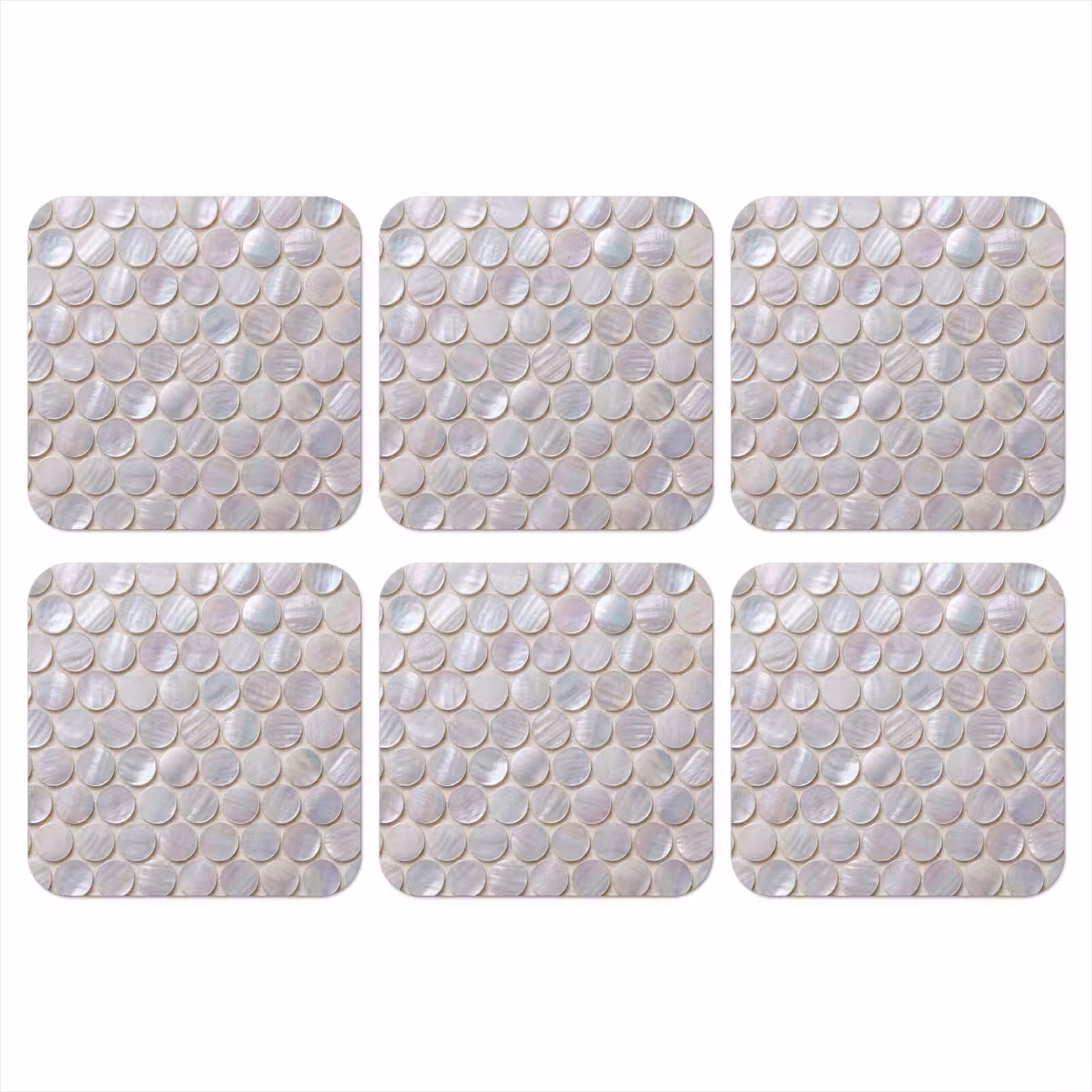 Onderzetter - Patroon - Cirkels - Abstract - Modern - Wit — 1