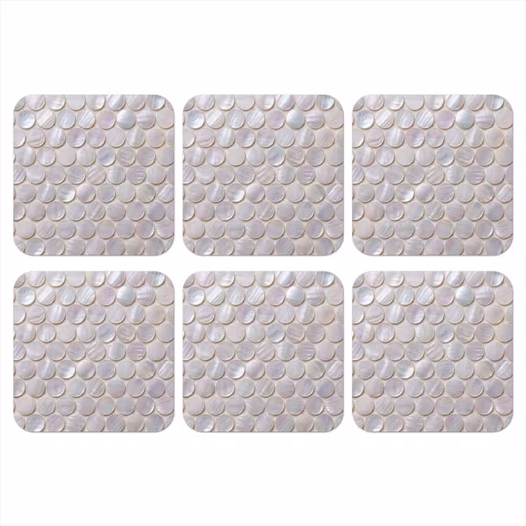 Onderzetter - Patroon - Cirkels - Abstract - Modern - Wit — 1