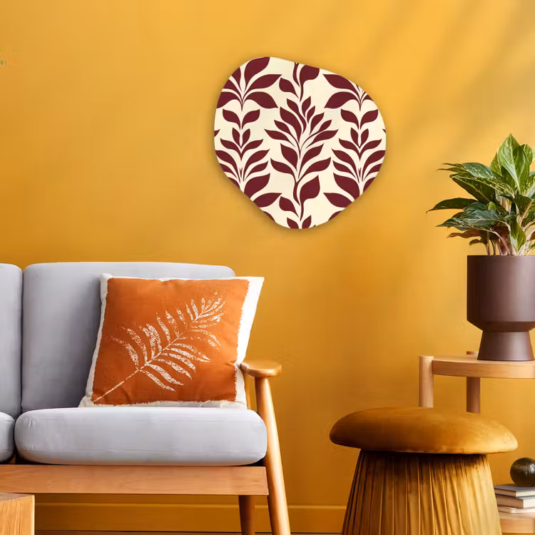 Organisch schilderij - Forex - Abstract - Bladeren - Burgundy — 3