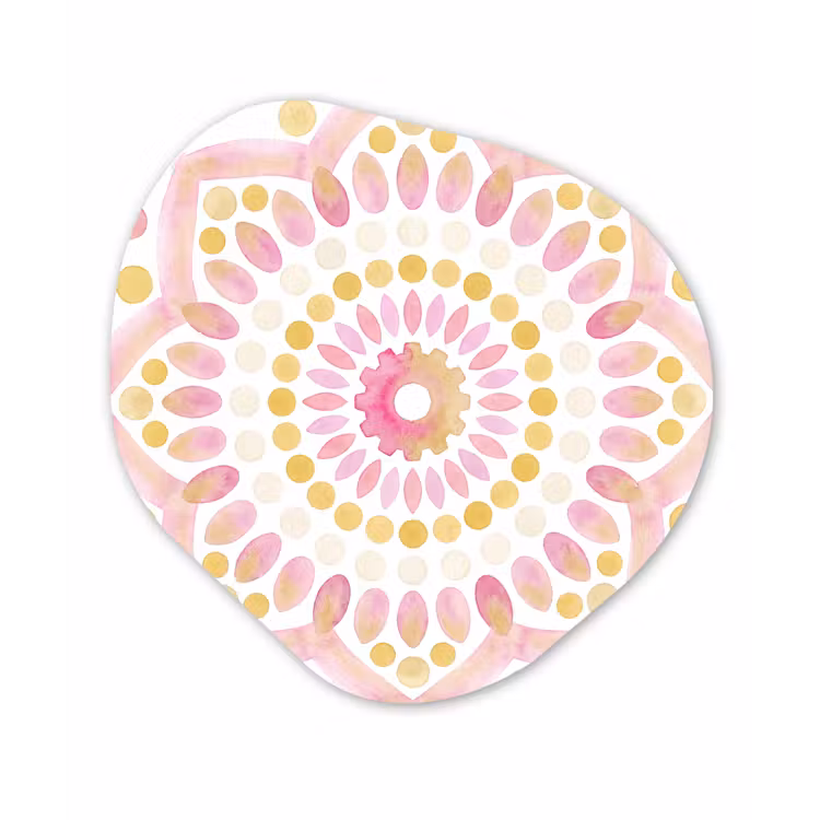 Organisch schilderij - Forex - Abstract - Mandala - Kunst - Modern - Roze — 1