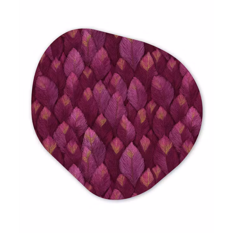 Organisch schilderij - Forex - Bladeren - Patroon - Burgundy — 1