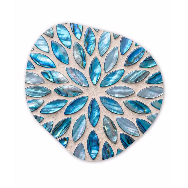 Organisch schilderij - Forex - Patroon - Glans - Abstract - Blauw - Decoratie — 1
