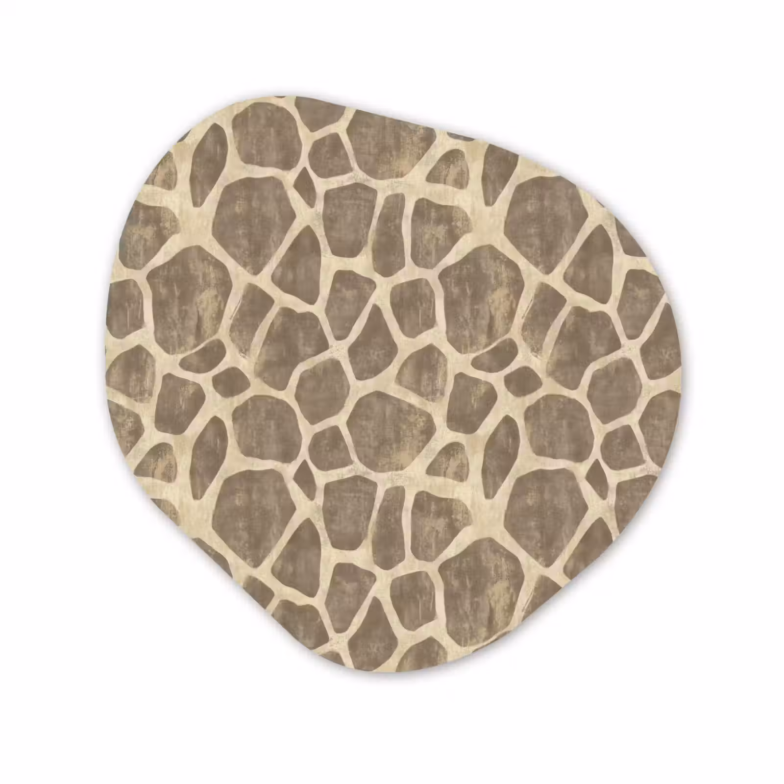 Organisch schilderij - Forex - Giraf - Patroon - Beige - Bruin — 1