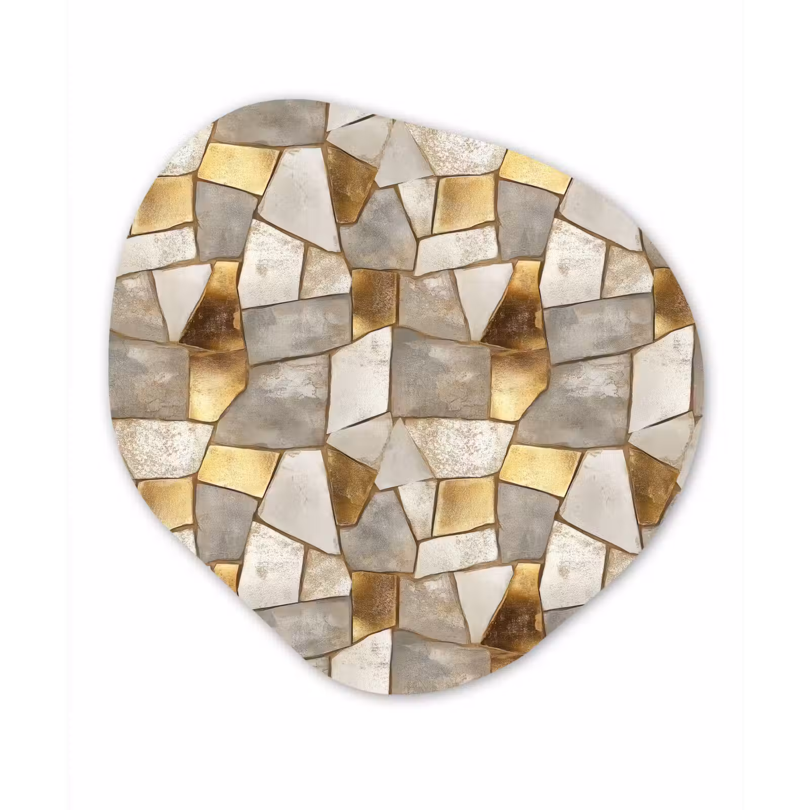 Organisch schilderij - Forex - Mozaïek - Marmer - Goud — 1