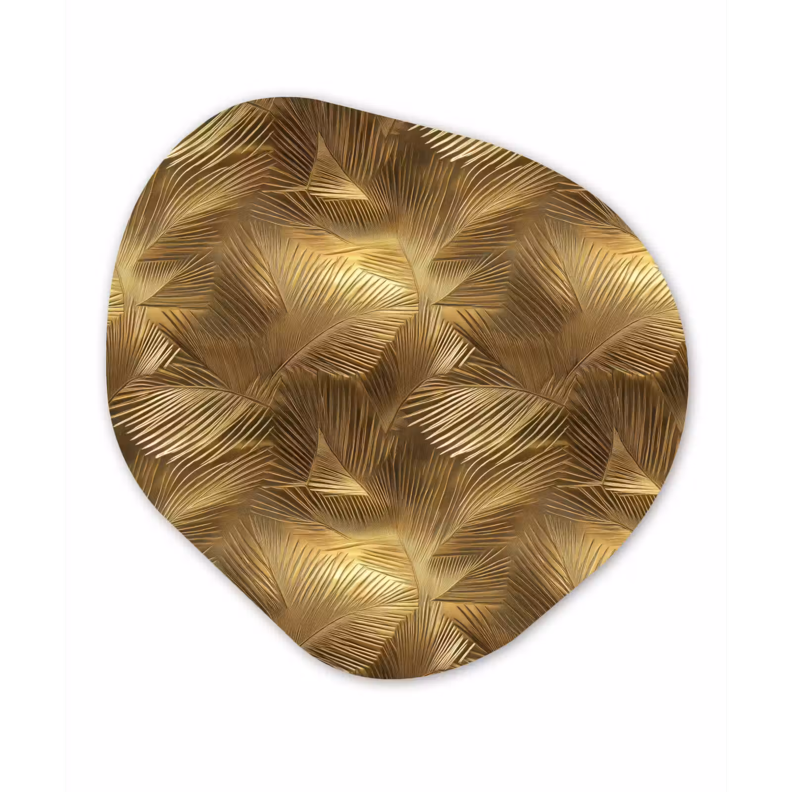 Organisch schilderij - Forex - Palm - Waaier - Goud — 1
