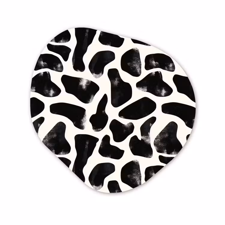 Organisch schilderij - Forex - Dierenpatroon - Vlekken - Zwart - Wit — 1