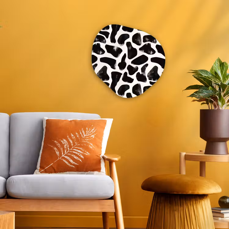 Organisch schilderij - Forex - Dierenpatroon - Vlekken - Zwart - Wit — 3