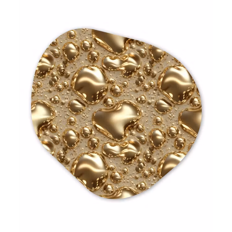 Organisch schilderij - Forex - Druppels - Organisch - Goud — 1