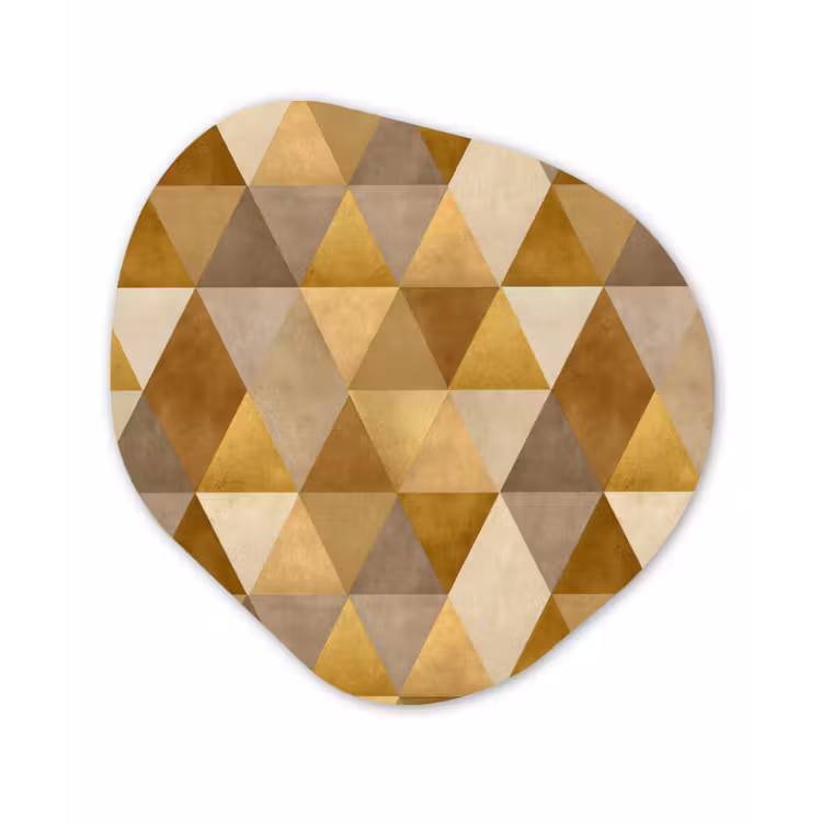 Organisch schilderij - Forex - Geometrisch - Driehoek - Goud — 1