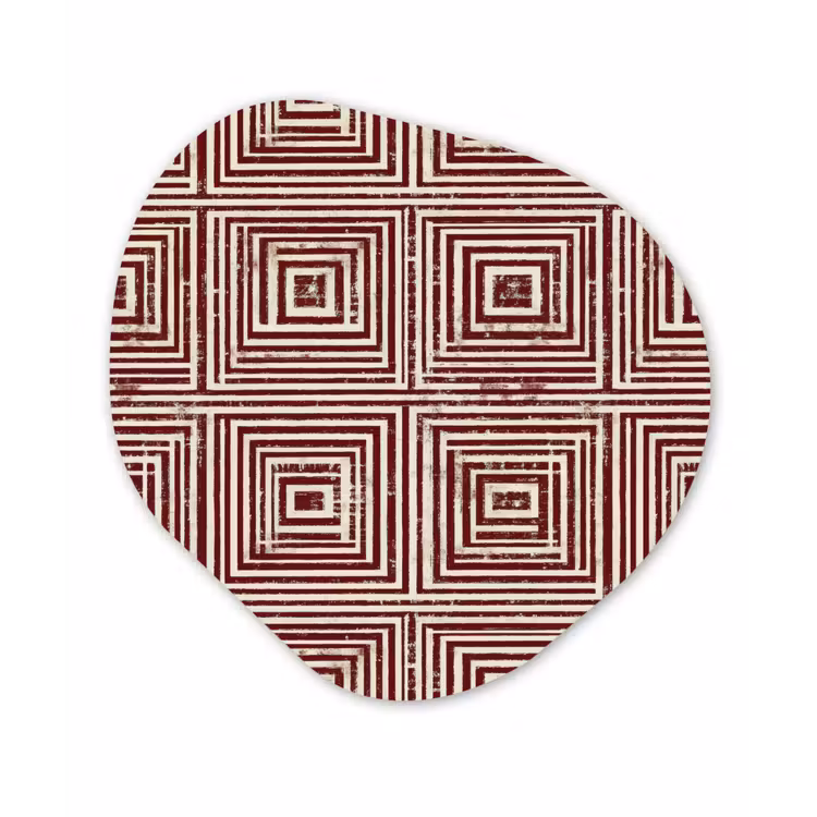 Organisch schilderij - Forex - Geometrisch - Patroon - Rood — 1