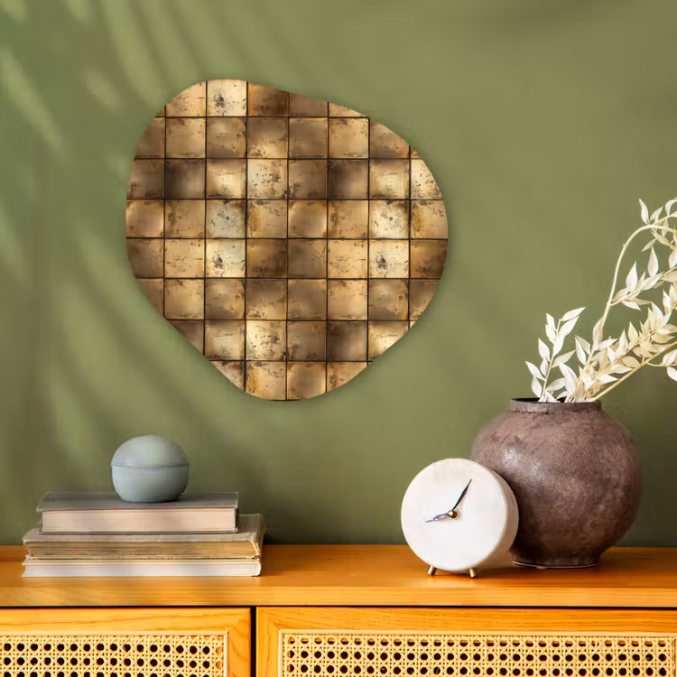 Organisch schilderij - Forex - Geometrisch - Tegels - Goud — 2